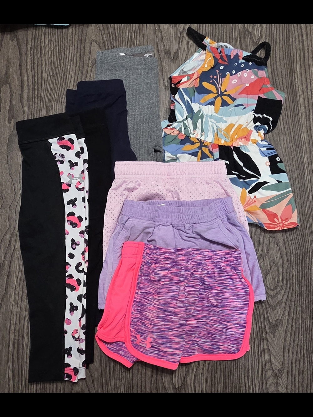Under Armour Girls' Pink & Purple Active Shorts - Kids Bottoms